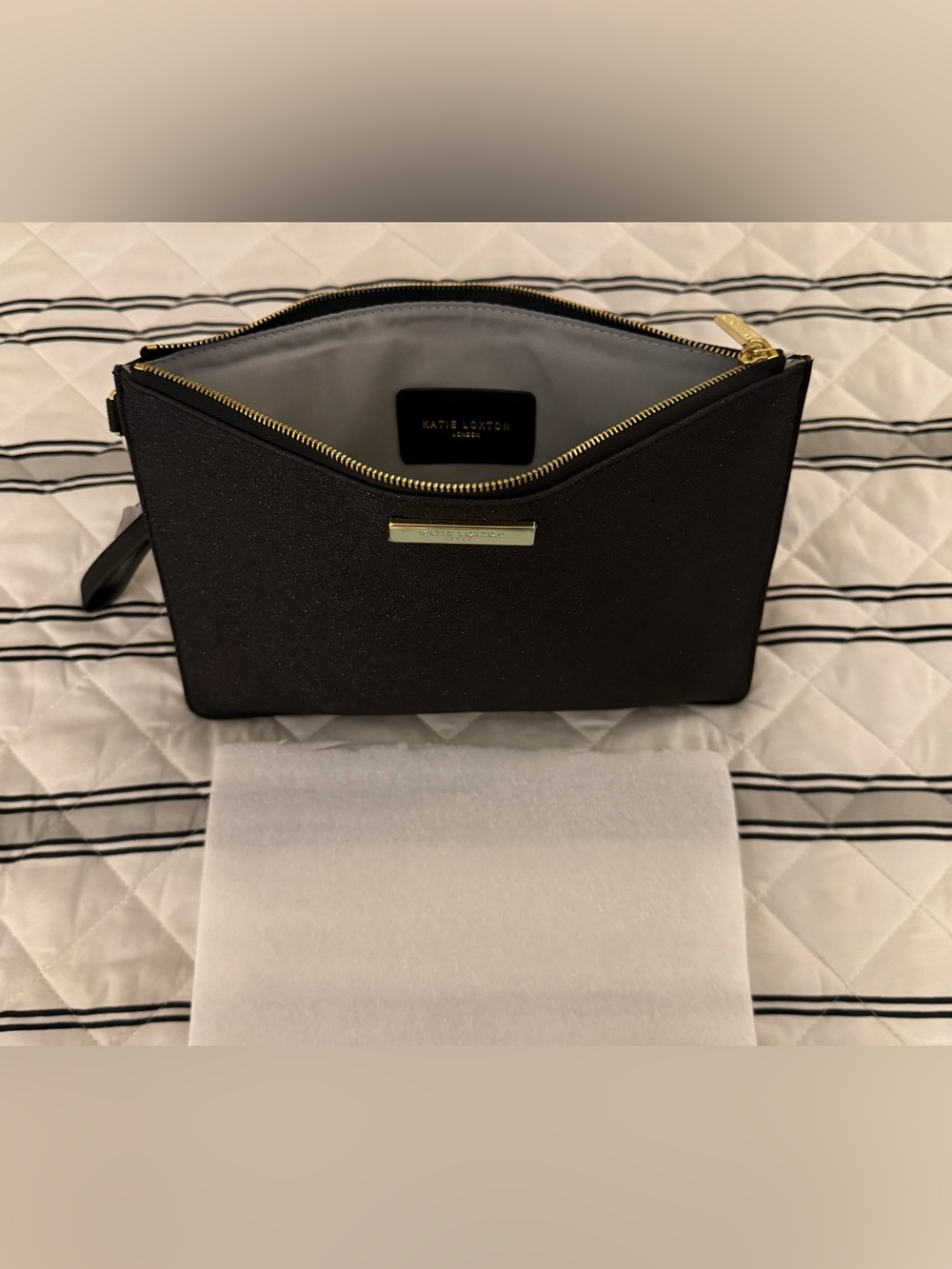 Katie Loxton Be Brilliant Vegan Leather Secret Message Wristlet Pouch Clutch NWT